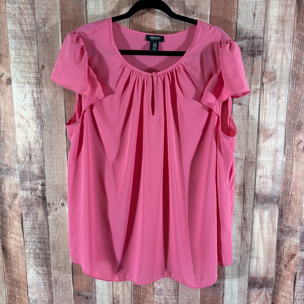 Jones New York Pink Blouse Size 2X